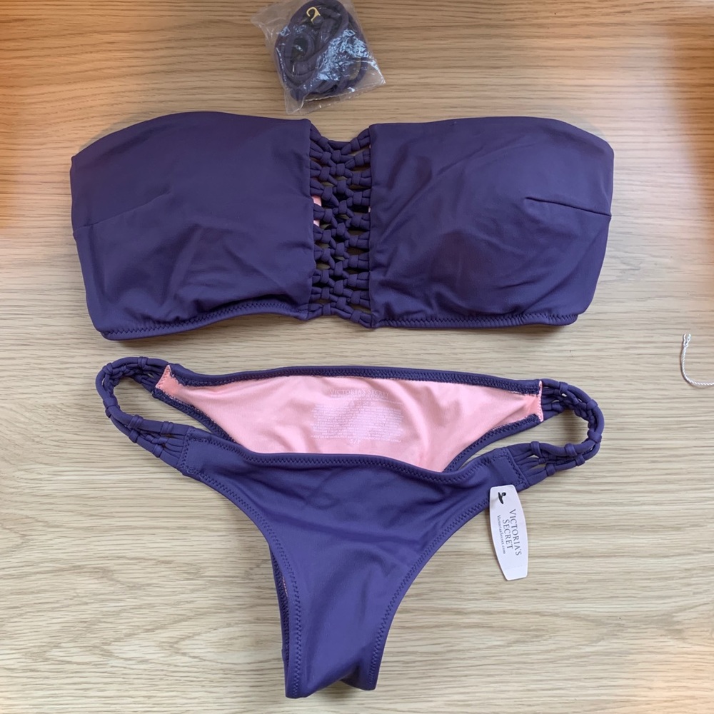 VS two piece swim knit cutout